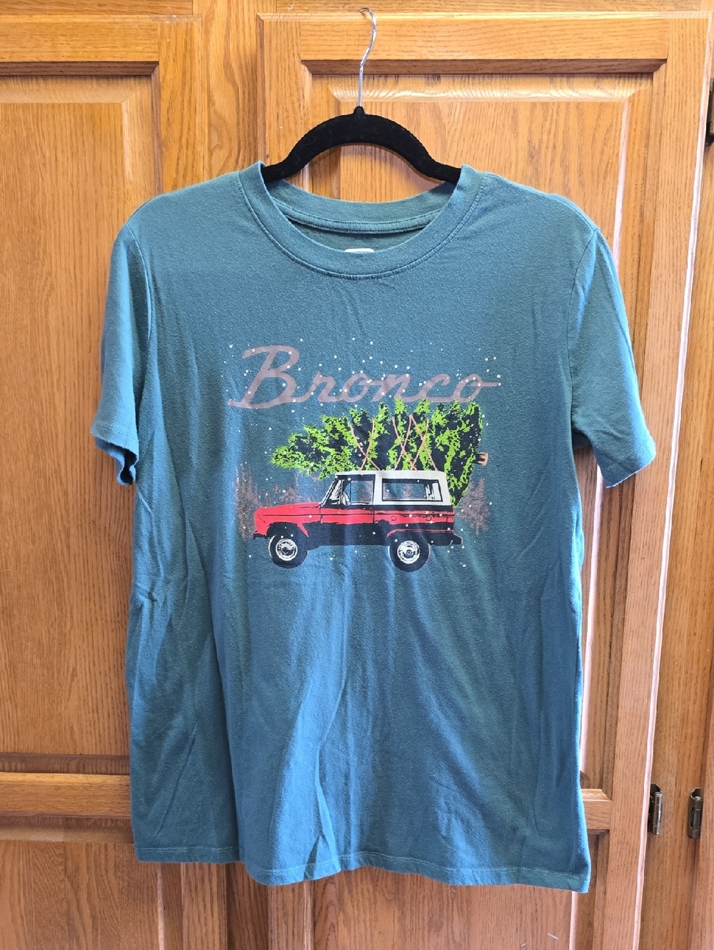 Hybrid Apparel Forest Green Ford Official Licensed Bronco Graphic Tee